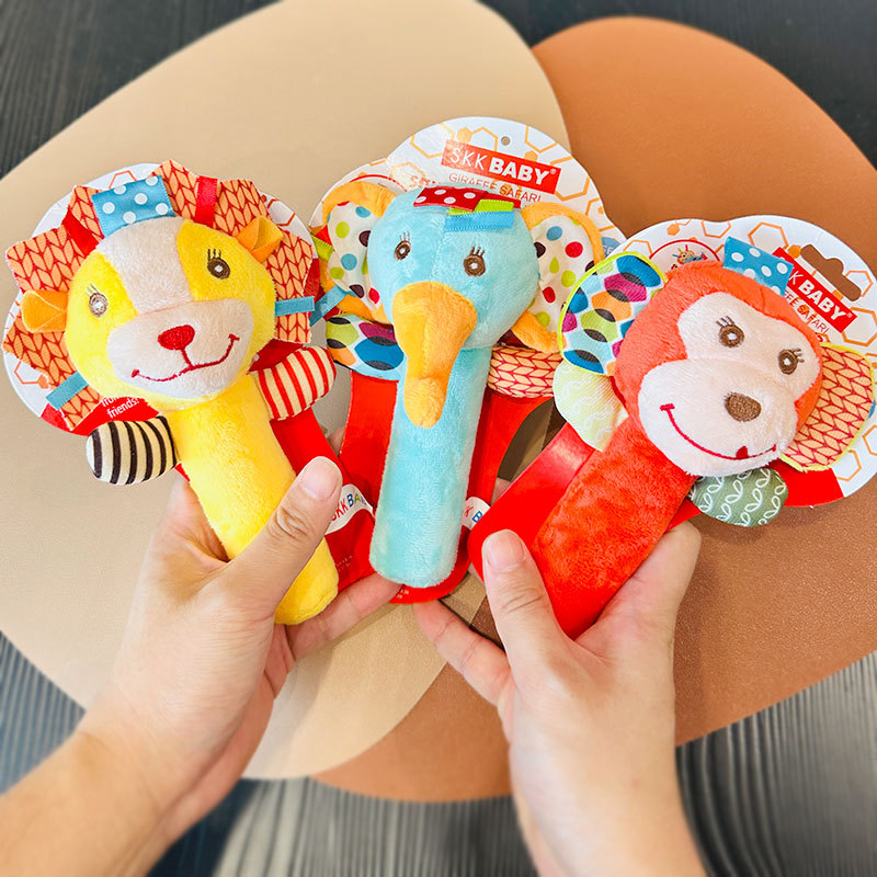 Bebê BB vara leão Animal chocalho bebê pelúcia pode morder aperto perseguição Visual calmante brinquedo 0-1 anos de idad