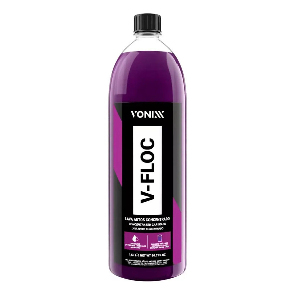 Shampoo Automotivo Concentrado Neutro Vonixx V-floc 500ml Brilho