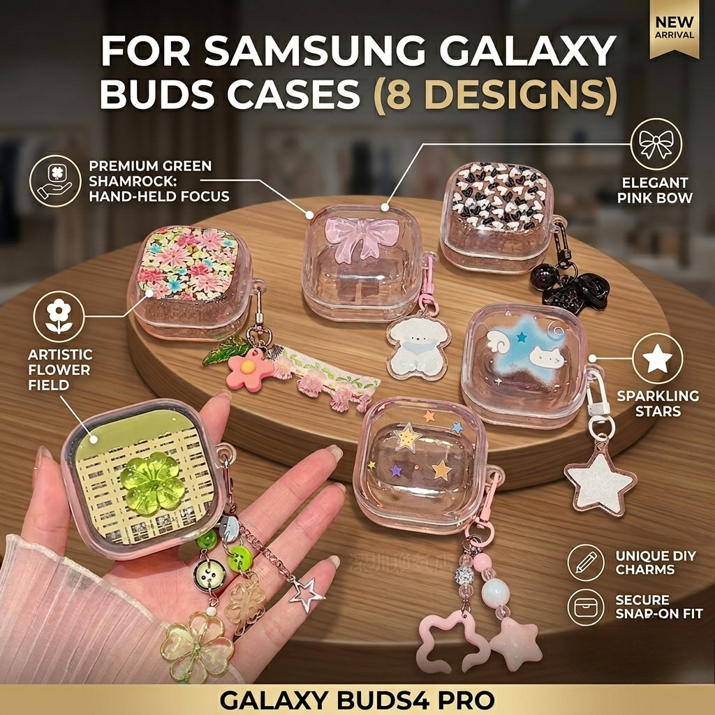 Adequado Para Samsung Buds4/4Pro Capa De Fone De Ouvido Cartoon Soft Shell Galax
