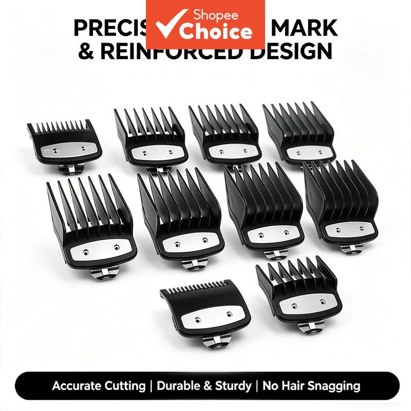 Profissional Universal Máquina De Cortar Cabelo Guarda Conjunto 10 Peças Guia Substituição Pentes Para Corte Preciso Do 