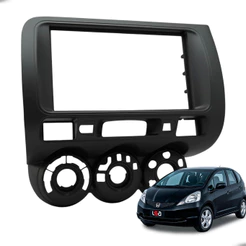 Moldura Painel 7 Polegadas Fiamon MP5 Honda Fit 2004-2008 Cor Grafite Alta Qualidade Acabamento Original
