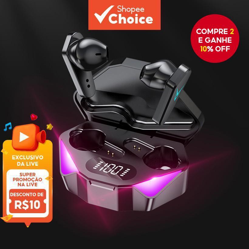 X15 Pro TWS Bluetooth Earbuds Stereo Surround Gaming Microfone Cancelamento R...