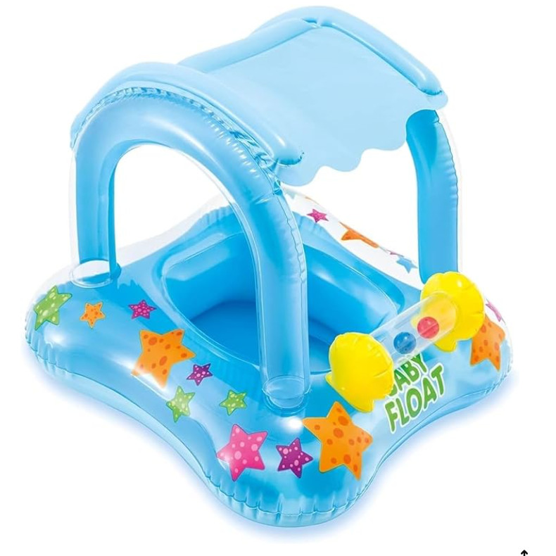 Boia Bote Infantil Bebê 65x65Cm Com Cobertura Baby (Azul)
