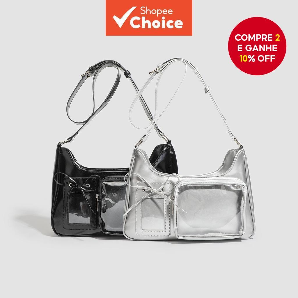 Bolsa De Ombro Harajuku Feminina Coreana Transparente Ita Bag Mochila Crossbody Estilo Preppy