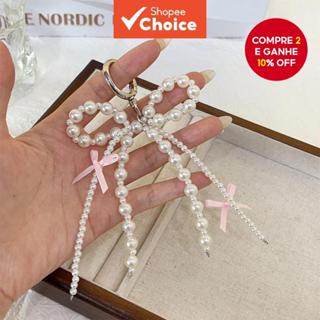 Moda DIY Bowknot Coração Celular Alça De Renda Corrente De Telefone-Acessórios Multifuncionais Para Uso Diário E Decoraç em Oferta na Shopee