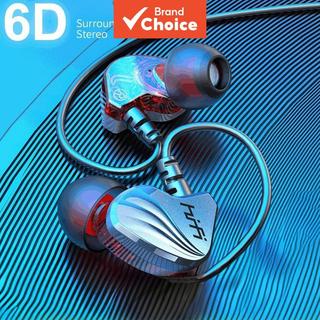 SPRISE Fone de Ouvido HiFi Dual Drive 6D Estéreo com Microfone Fone com Fio Controle de F…