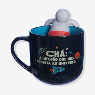 Caneca com Infusor Astronauta - Zonacriativa em Oferta na Shopee