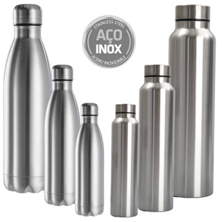 Garrafa de Água Squeeze para Hidratação em Aço Inox 304 500ml 750ml 1000ml (Não Termica) em Oferta na Shopee