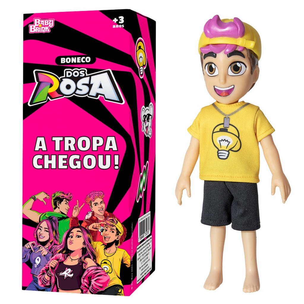 Boneco Leozin Dos Rosa Youtuber Infantil Articulado 26Cm em Oferta na Shopee