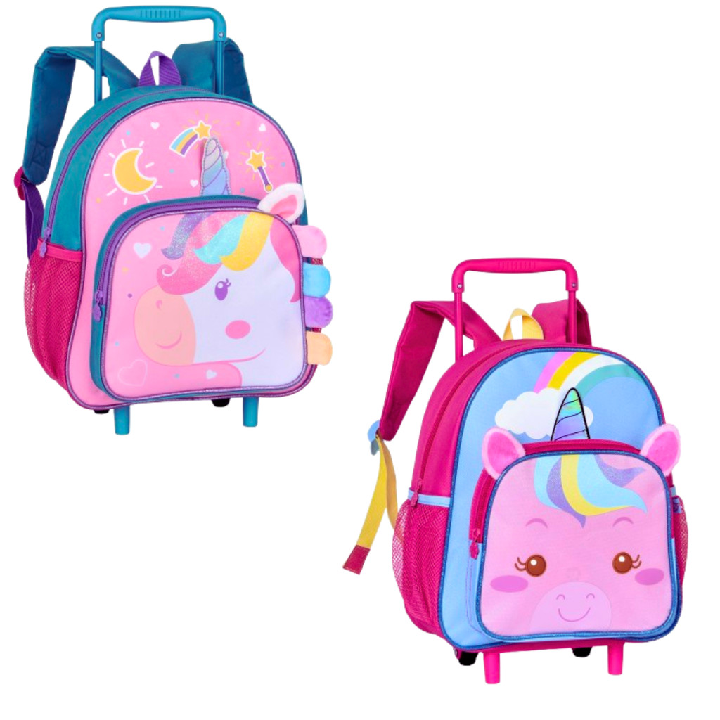 Mochila de Rodinhas Infantil Clio Pets Unicórnio - Clio Style em Oferta na Shopee