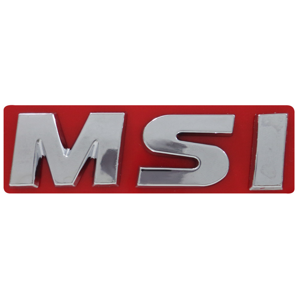 Emblema MSI do Porta Malas Gol Voyage G6 G7 G8 2015 a 2018 Fox Spacefox 2015 a 2018 Cromado 25x77mm