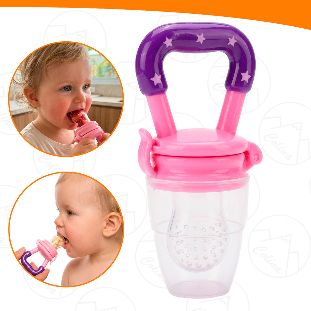 Chupeta Alimentadora Mordedora Bebê Frutas Pates Molhos Porta Alimentos Mordedor de Alívio Decor