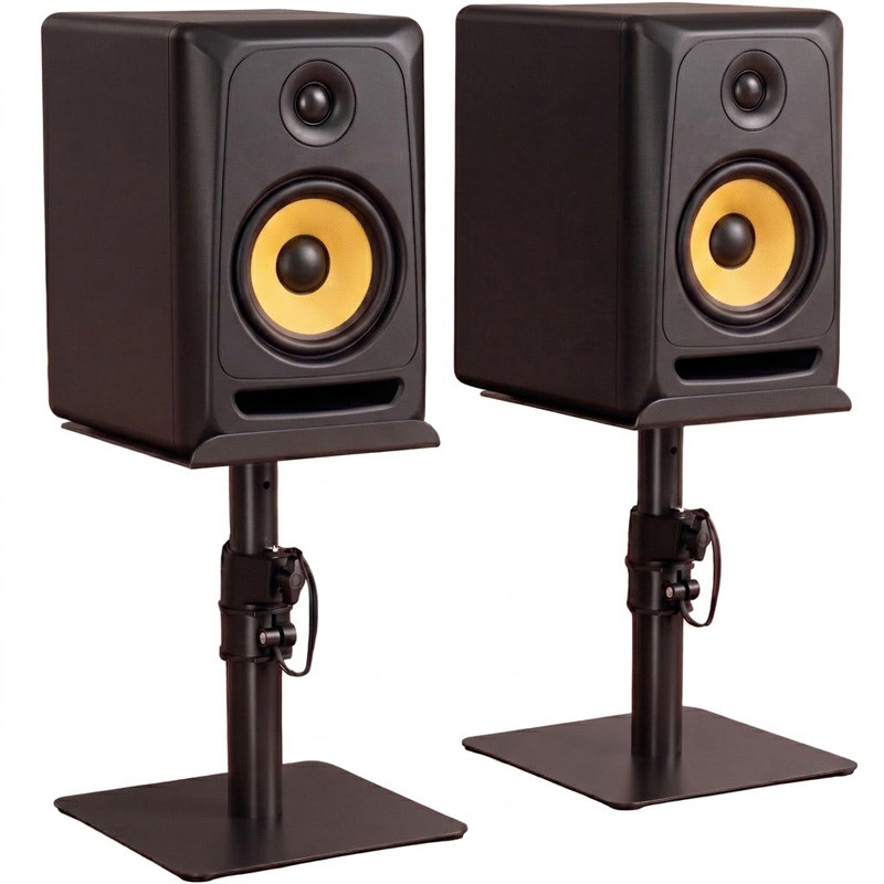 Par Suporte Monitor Áudio Caixa Som Home Studio Mesa Ajustável 15KG Profissional M900 Máxima Audio