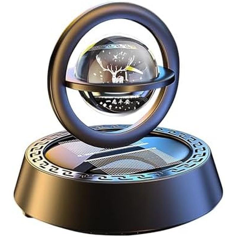 Decoração De Carro Giratória Movida A Energia Solar Kwak-Bola De Cristal Automática Com Aroma Sutil , Almofada De Ambien