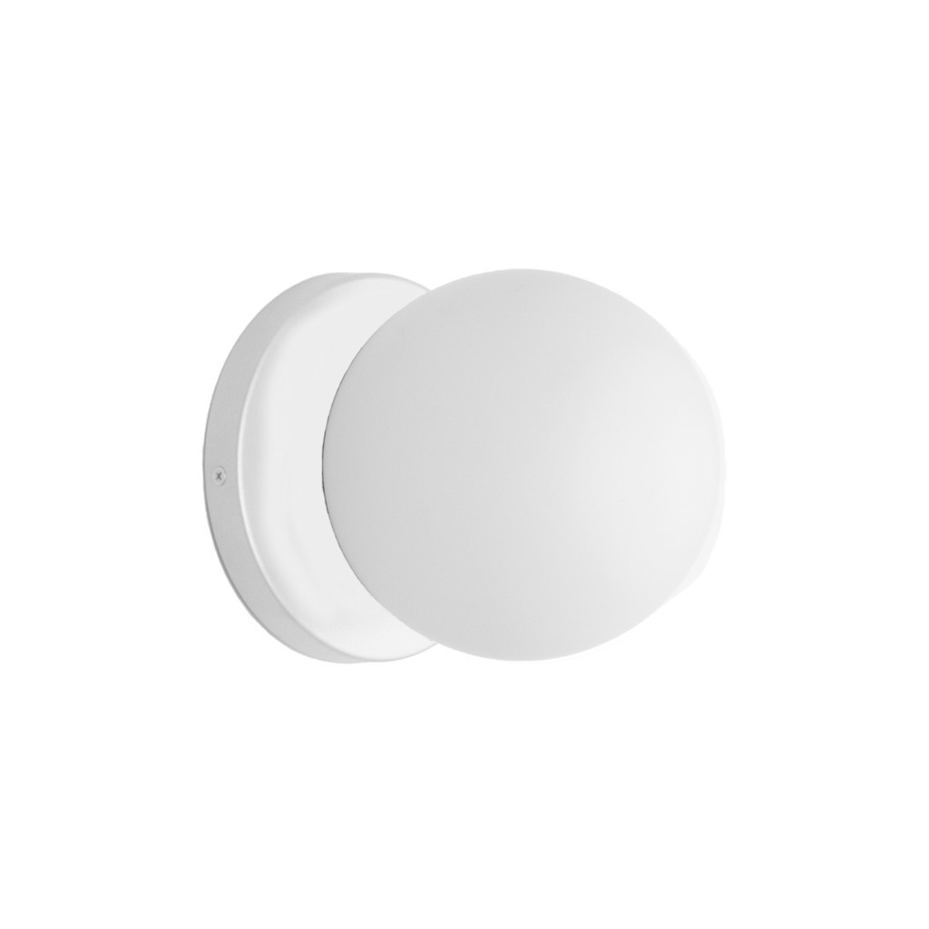 Arandela Slim Globo 10 Jabuticaba Branco Fosco