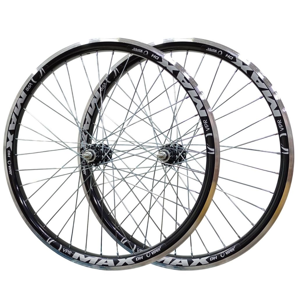 Par Rodas VPR Max Viper Aro 26 Freio V-brek Raio Grosso Rolamento DH Montadinha Bike Motorizada