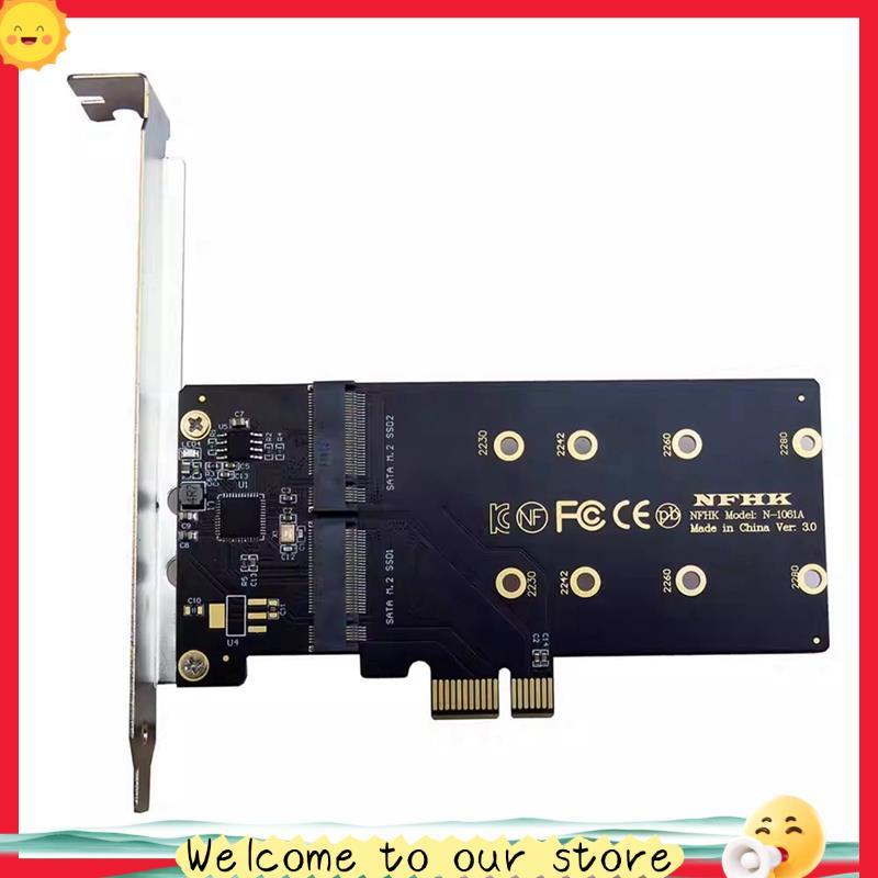 Adaptador PCI-E Para M2 Express X1 2 Portas B Key M . 2 NGFF SATA SSD PCIE M2 Placa De Expansão Riser Card
