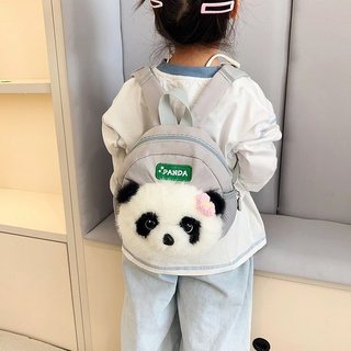 Novo Panda mochila jardim de infância meninos meninas sacos de viagem do bebê bonito crianças mochila de pelúcia present