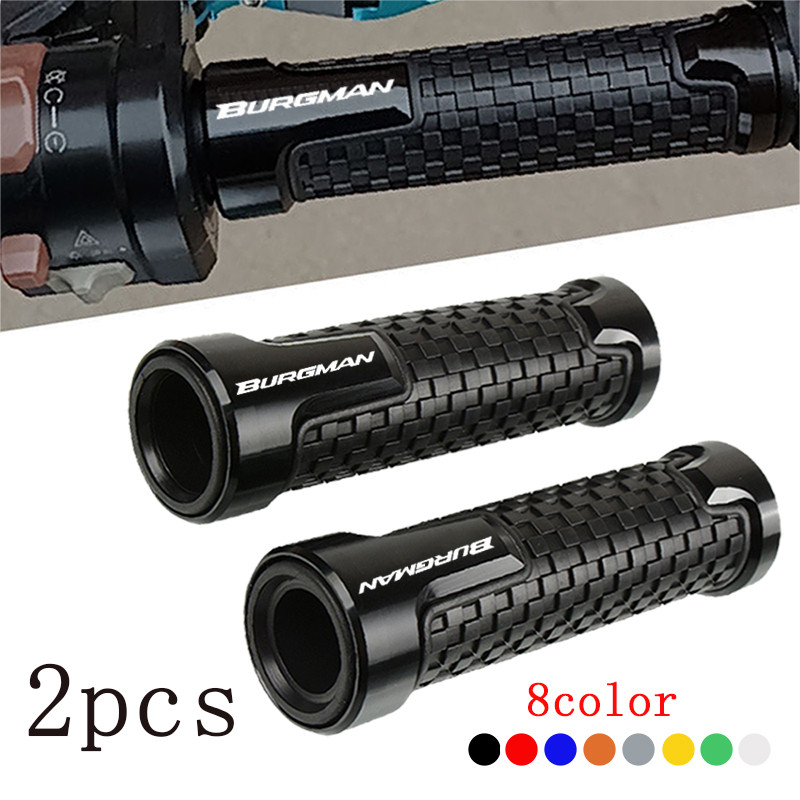 Para Suzuki Burgman AN125 AN250 AN400 AN650 AN 650 400 650 125 200 Motocicleta Guiador Apertos De Borracha Mão Propulsor
