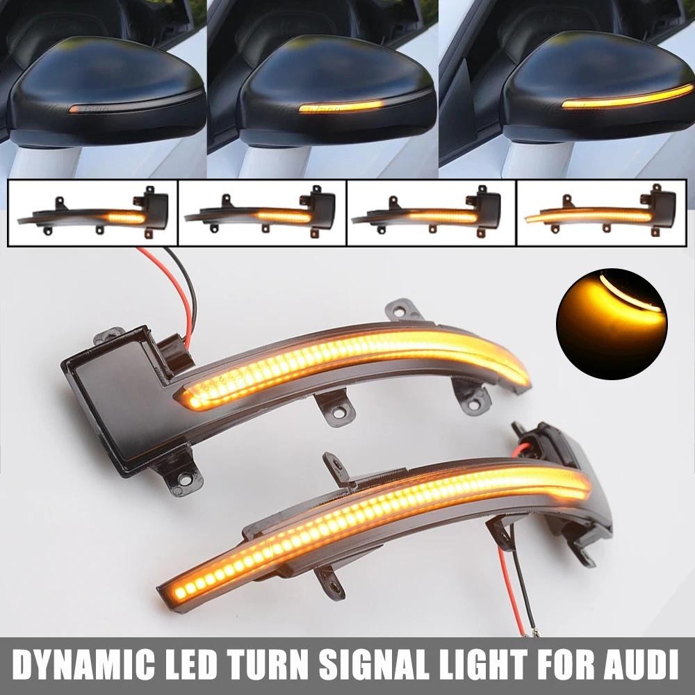 Para Audi TT Mk2 8J TTS R8 2007-2014 Espelho De Asa Lateral LED Pisca Dinâmico Indicador De Sinal De Volta Sequencial 20