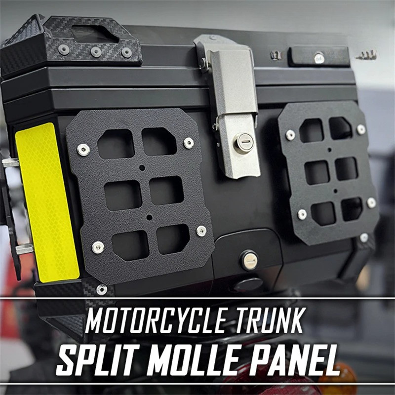 Painel Molle Dividido Para Porta-Malas De Motocicleta Armazenamento modular , De Caixa Lateral universal Tática De Liga