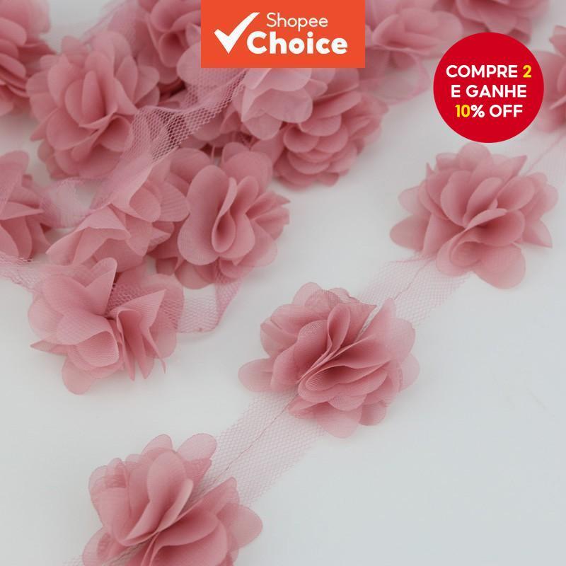 Fita De Renda De Pétala De Chiffon Multicolorida Com 60 Pacotes-Para Embalagens De Presentes , Laços De Cabelo E Decoraç em Oferta na Shopee