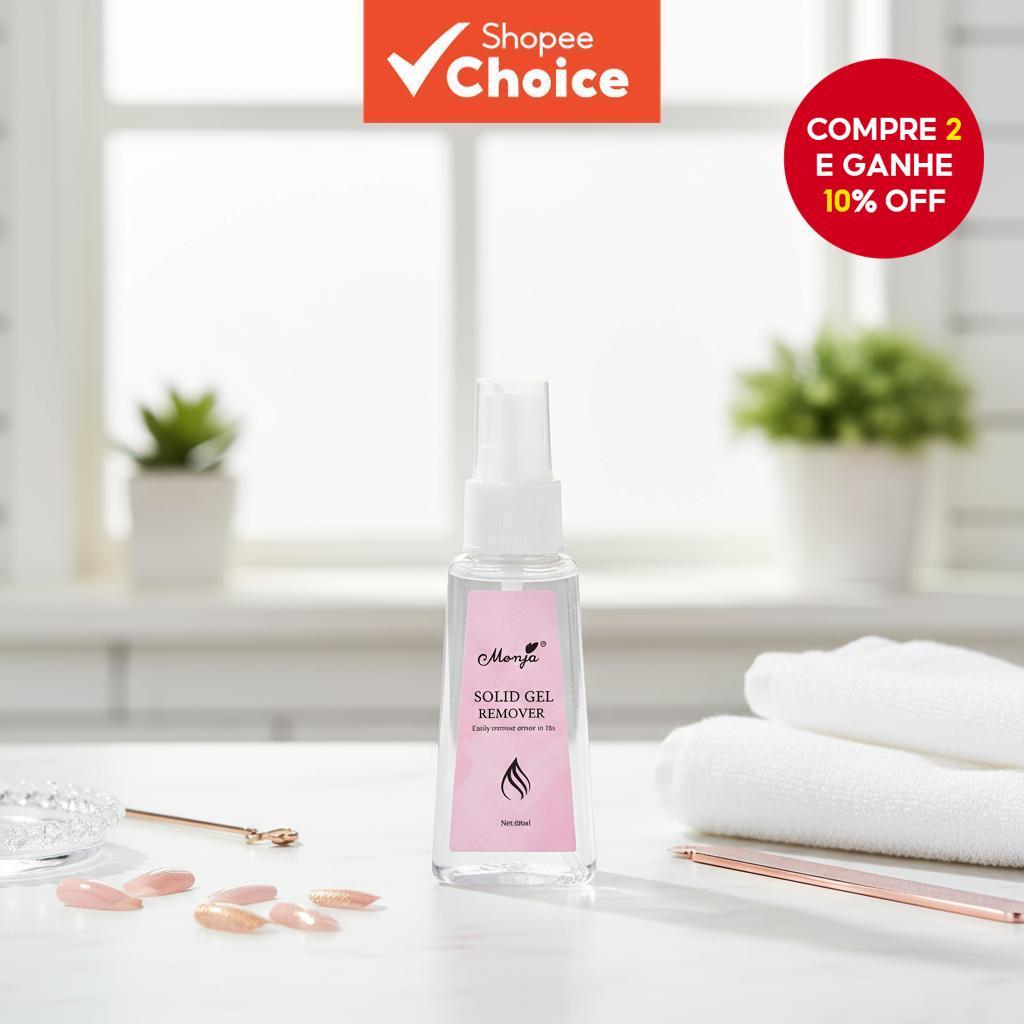 Monja 60/100ml Removedor de Cola de Unha Sólida Transparente para Unhas Postiças