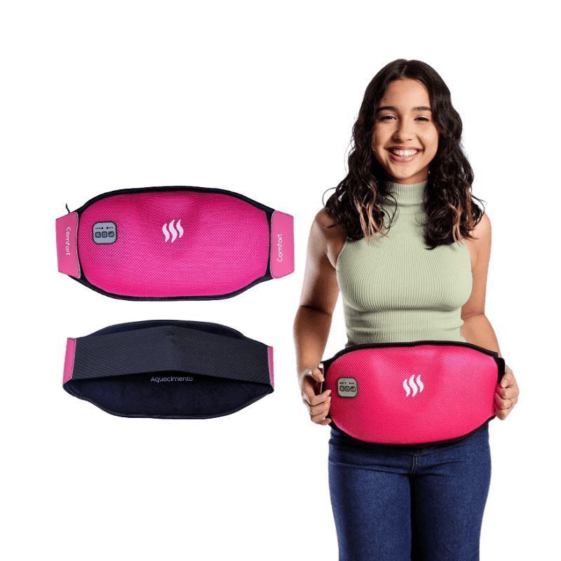 Massageador De Alívio Menstrual Abdominal Aquecedor De Barriga Cólicas Elétrica Cinta Térmica