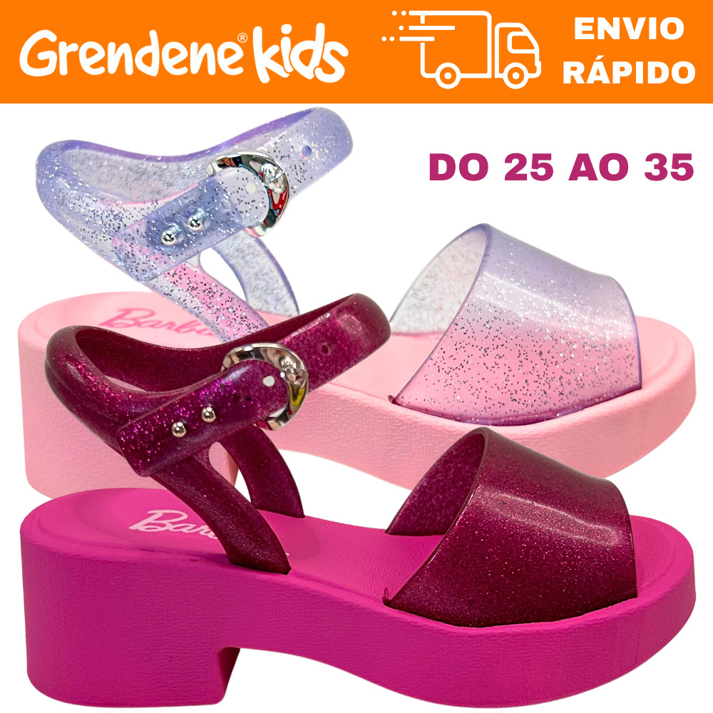 Sandália de Salto Baixo Barbie High INF 23376 em Oferta na Shopee