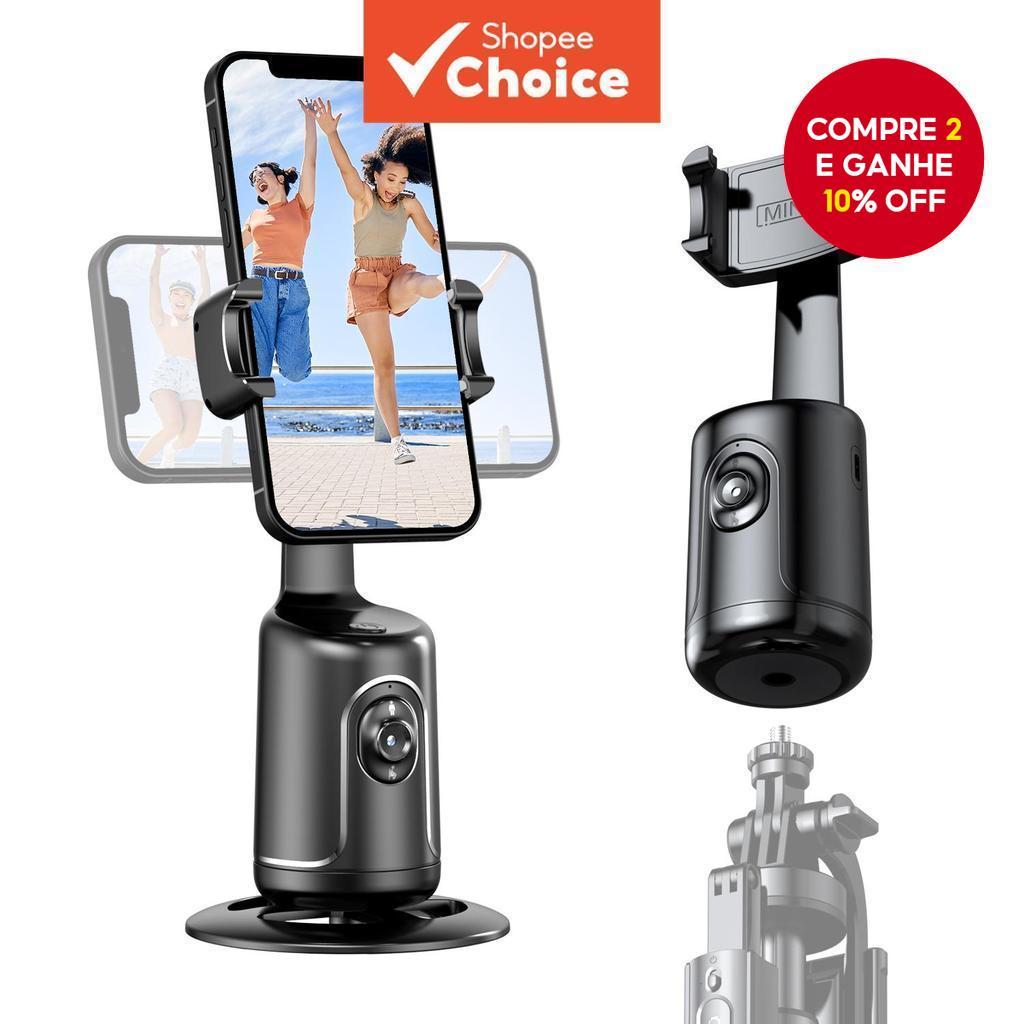 Suporte Estabilizador para Telefone P01 Gimbal, Tripé de Alumínio Q10 com Bluetooth para Smartphone