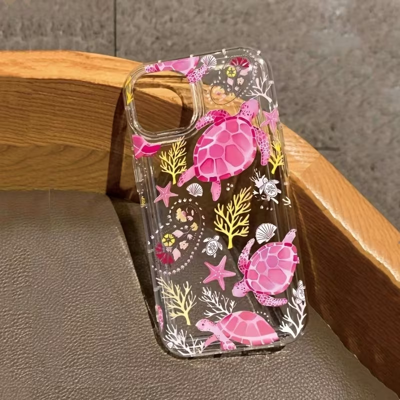 Capinha Capa Material transparente TPU tartaruga marinha IPhone XR 11 12 13 14 15 16 17 Pro MAX 14 15 16 Plus em Oferta na Shopee