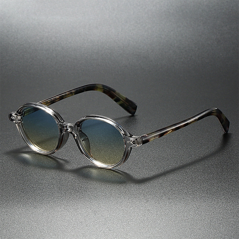 Óculos de Sol Redondos Pequenos Polarizados Masculinos, Óculos de Sol Ovais Femininos Retrô, Lentes TR90