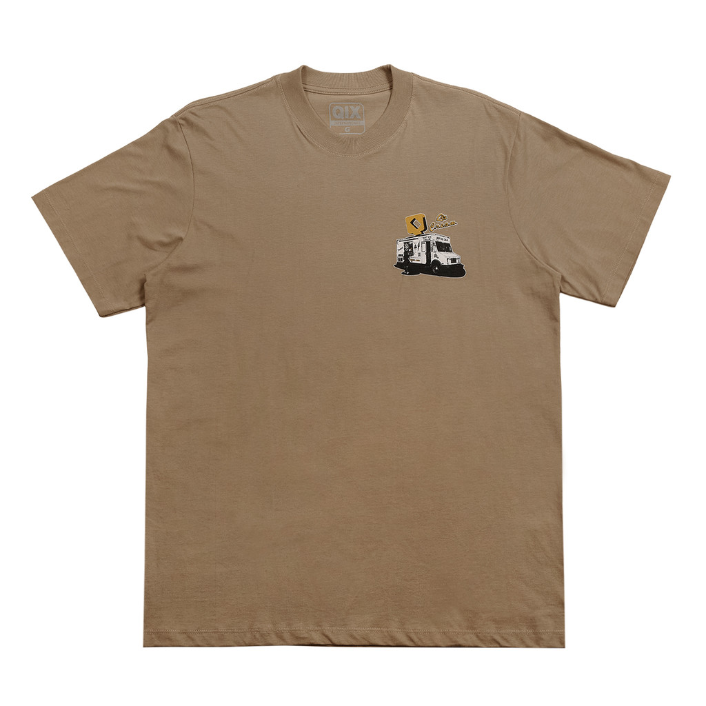 Camiseta QIX Street Cream Novidade Básica 100% Algodão Oversized em Oferta na Shopee