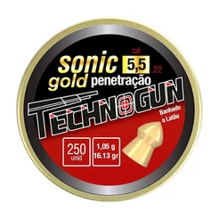 Chumbinho Technogun Sonic Gold 5.5mm - 250un