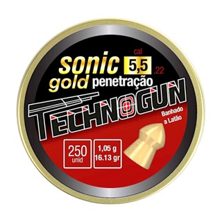 Chumbinho Technogun Sonic Gold 5.5mm - 250un em Oferta na Shopee