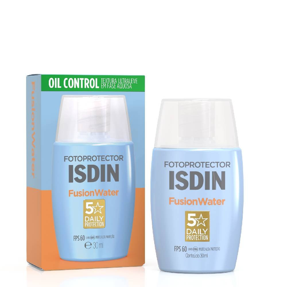 Protetor Solar Facial Isdin Fusion Water 5 Stars Sem Cor Fps60 30ml em Oferta na Shopee