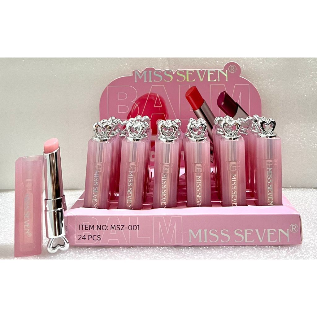 Kit c/6 pcs Bálsamo Labial MISS SEVEN | Hidratação com Efeito de Mudança de Cor  MSZ-001