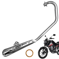 Escapamento Mini Turuna com Protetor Honda Titan Fan Start 160 - 2025 em diante - Cromado Fortuna