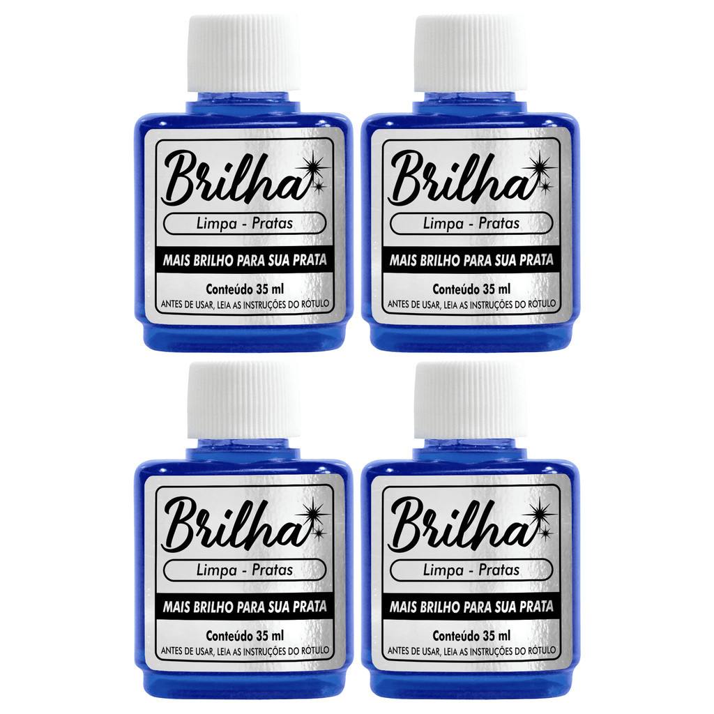 Kit 4 Limpa Pratas Brilha 35ml - Envio Imediato em Oferta na Shopee