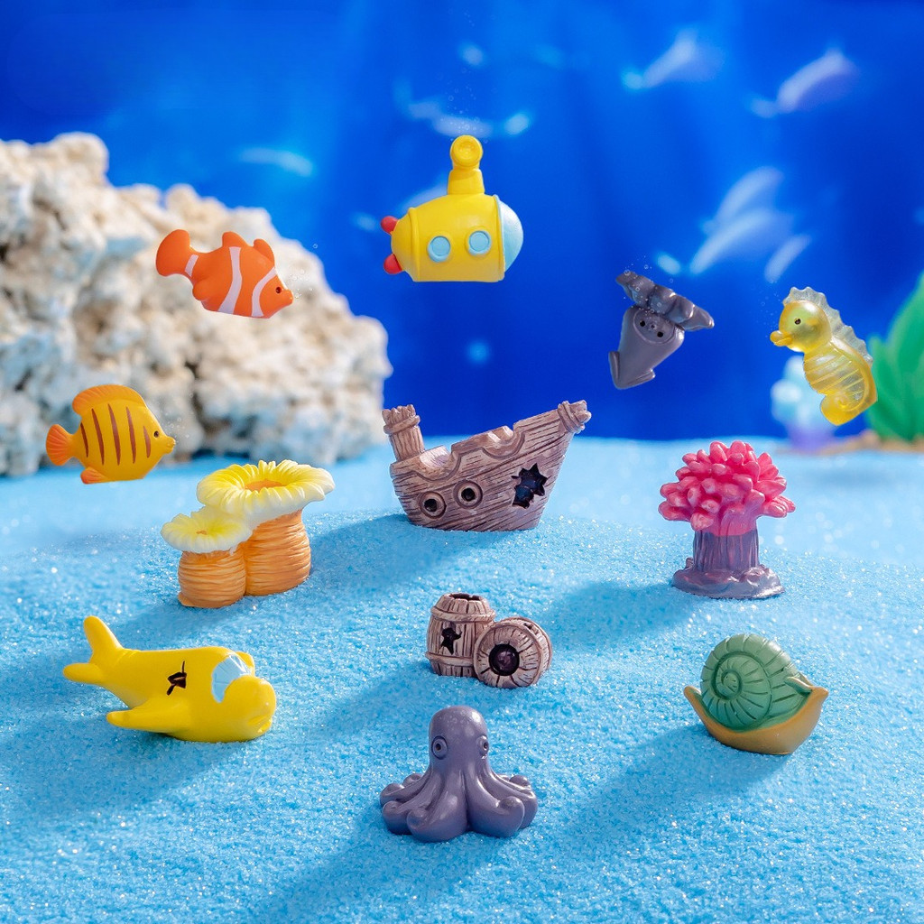 5 Pçs Resina Oceano Coral Submarino Estatueta Modelo Diy Decoração De Casa Em Miniatura Acessórios De Do Jardim De Fadas