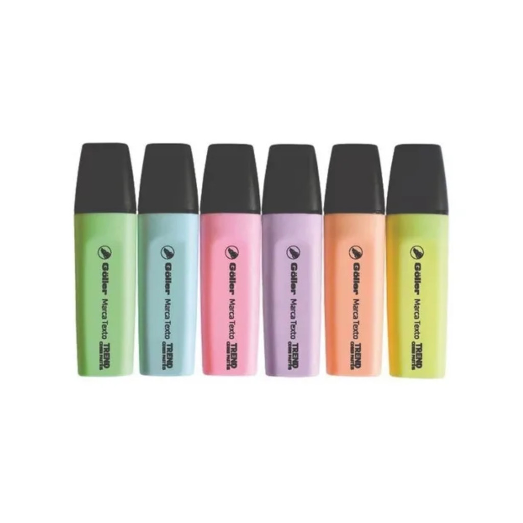 Marca Texto Trend Cores Pastéis - Goller