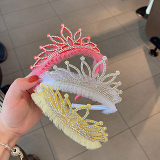 Versão coreana Maple Leaf coroa crianças bandana doce princesa gaze acessórios de cabelo crianças bandana Cross-Border a