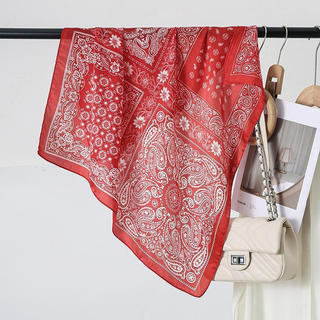 Moda 70cm Lenço Quadrado De Seda Feminino Cetim Pescoço Gravata Cabelo Bandana Xale Envoltório Hijab Echarpe