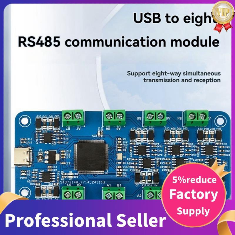 Módulo De Comunicação RS485 USB Para 8 Vias CH348L Transmissão De Sinal Meio Duplex Com Luz Indicadora Impressora De Sca