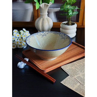 Yule japonês utensílios de mesa chapéu tigela sopa macarrão tigela casa 2025 novo estilo Ramen tigela macarrão estilo ja