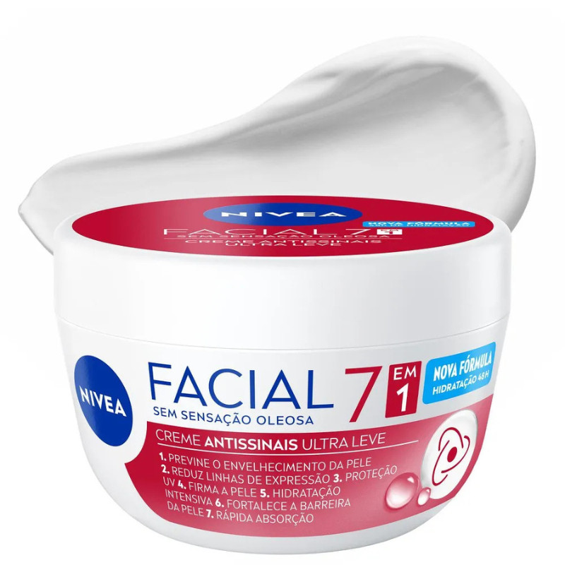 Nivea Facial 7 Em 1 Creme Antissinais Ultra Leve 100g