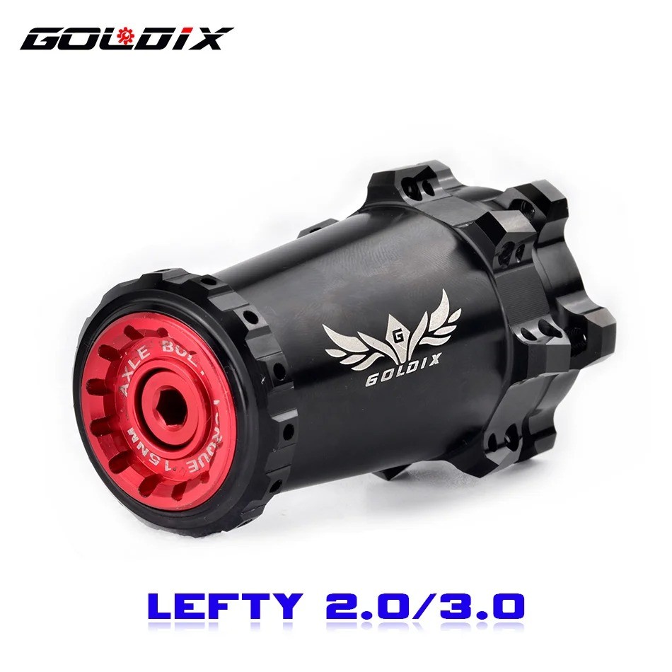 GOLDIX Lefty Hub MTB XC AM Straight Pull 6 Parafuso Freio A Disco Cubo Esquerdo Preto 2.0 3.0 115