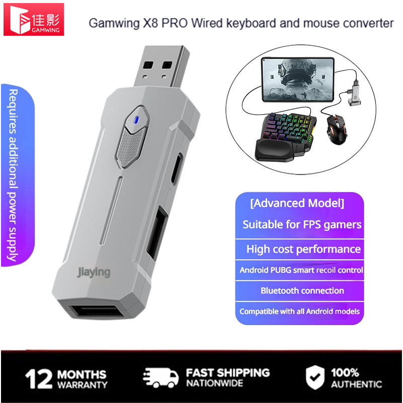 Gamwing X8 PRO Conjunto De Teclado e mouse Com Fio Conversor Periférico Jogo Para Celular tablet iPad Nova Paz elite-spo