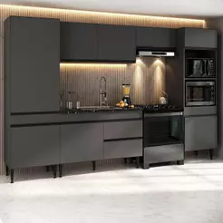 Armário de Cozinha Modulada Completa 313cm Milano Multimóveis MP2396