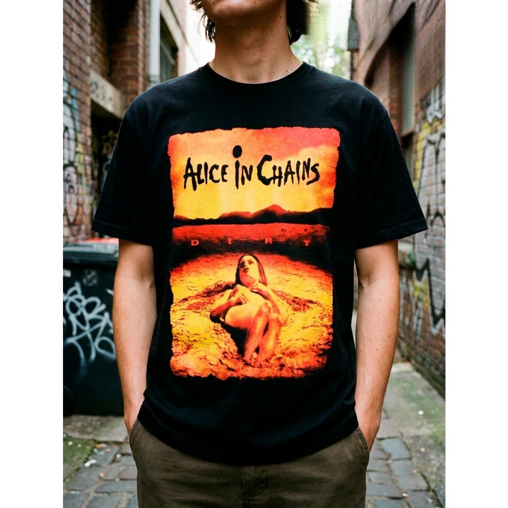 [Camiseta Premium em Algodão Puro]GXG Camiseta Alice in Chains Dirt Grunge 100% Algodão | Estampa Silkscreen